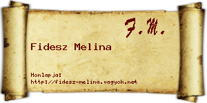 Fidesz Melina névjegykártya