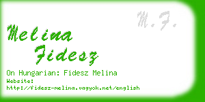 melina fidesz business card